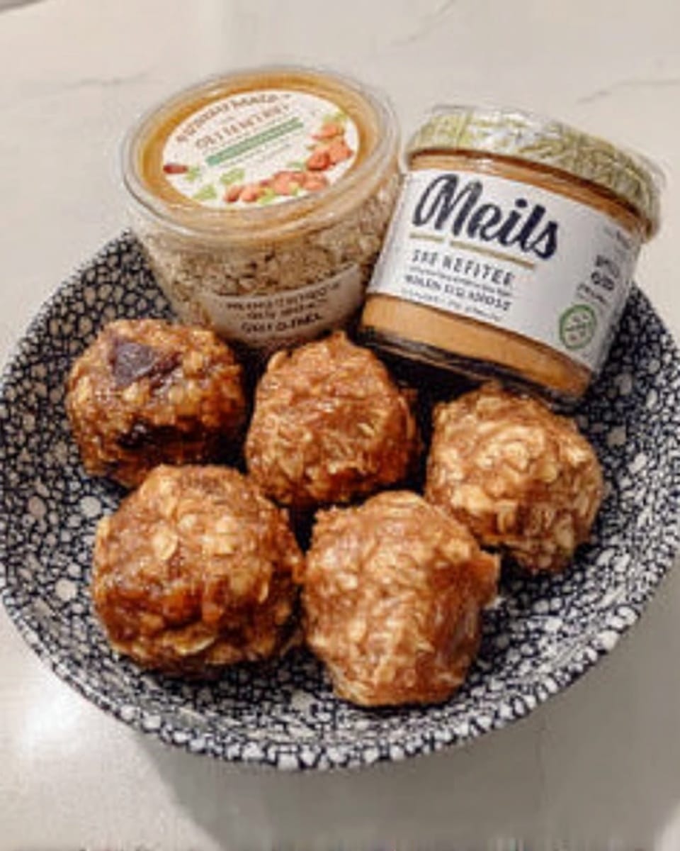 Energy balls served on a plate for after school snacks