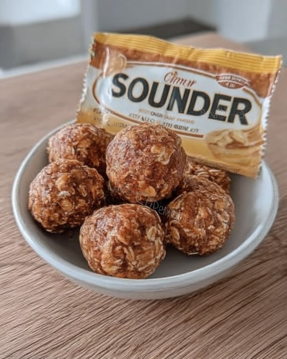 After School Snacks Energy Balls 8 Mixing bowl of oats and peanut butter for after school snacks