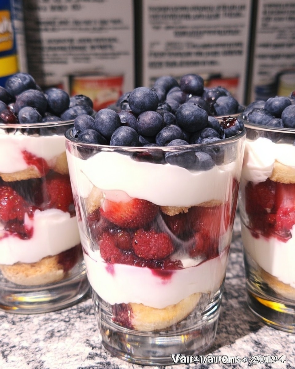Mixed Berry Mini Trifles 8 patriotic layered berry trifle for labor day desserts