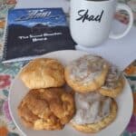 Fall Baking Ideas 7 Chai cookies stacked on plate with fall leaves