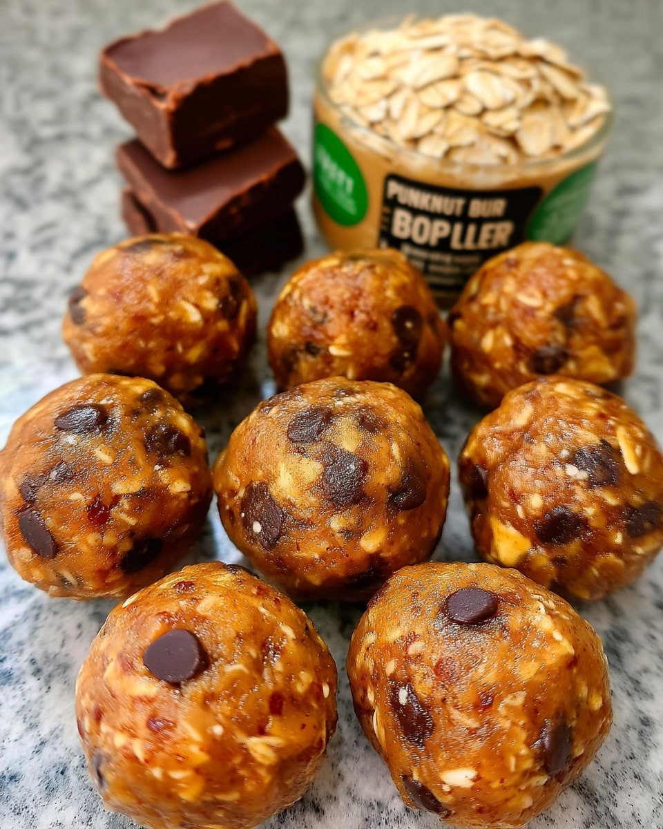 Pumpkin Spice Protein Balls 8 Close-up of pumpkin spice protein balls with chocolate chips
