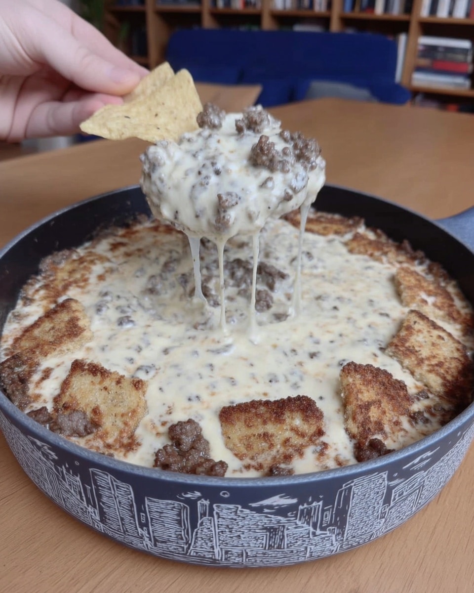 Game Day Food 10 Creamy cowboy queso in football-themed bowl