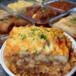 Potluck Dishes Crockpot Bowtie Lasagna 7 Crockpot bowtie lasagna served hot in slow cooker for potluck