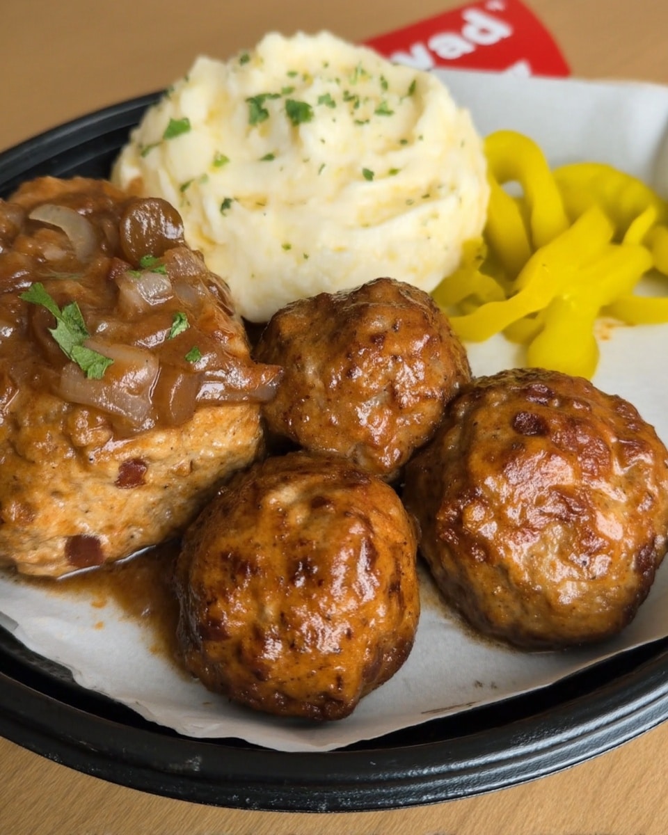 Crockpot Mississippi Meatballs 8 Close-up of crockpot meatballs with thick Mississippi gravy
Crockpot Potluck Dishes