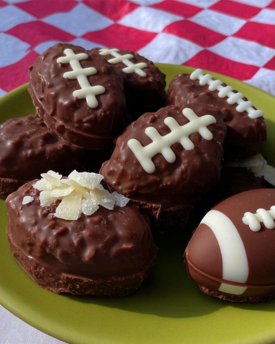 Oreo Truffles Recipe 9 Dipped Oreo truffles decorated like footballs – football themed food