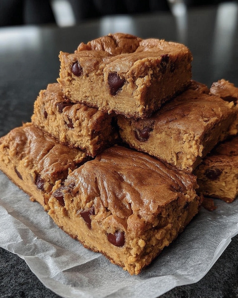 Easy Fall Desserts 9 Easy fall desserts – pumpkin bar close-up with melty chocolate