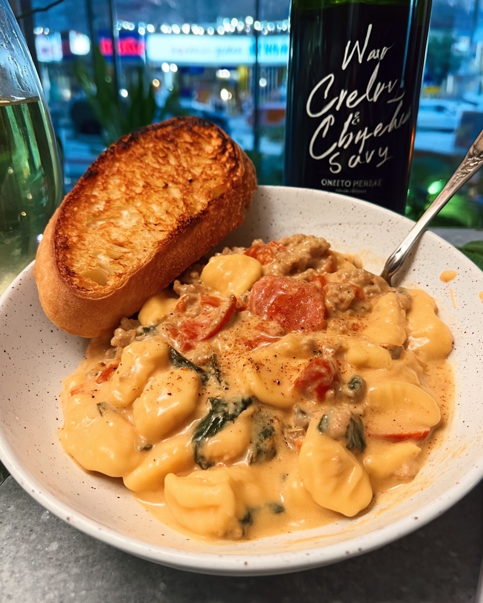 Creamy Butternut Squash Gnocchi with Sausage and Sage 9 Ingredients for fall recipes with gnocchi, sausage, squash, and sage