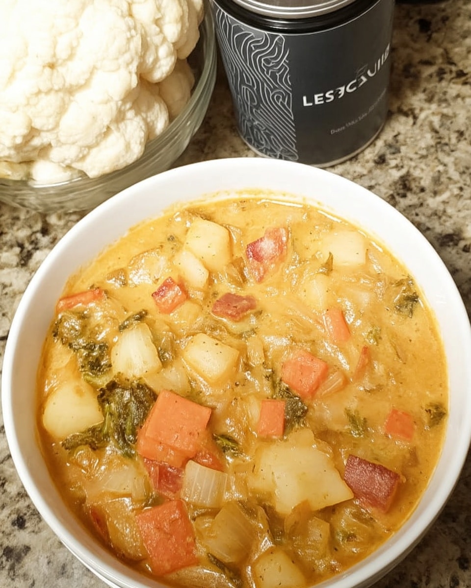 Creamy fall soup recipes in white bowl with steam rising