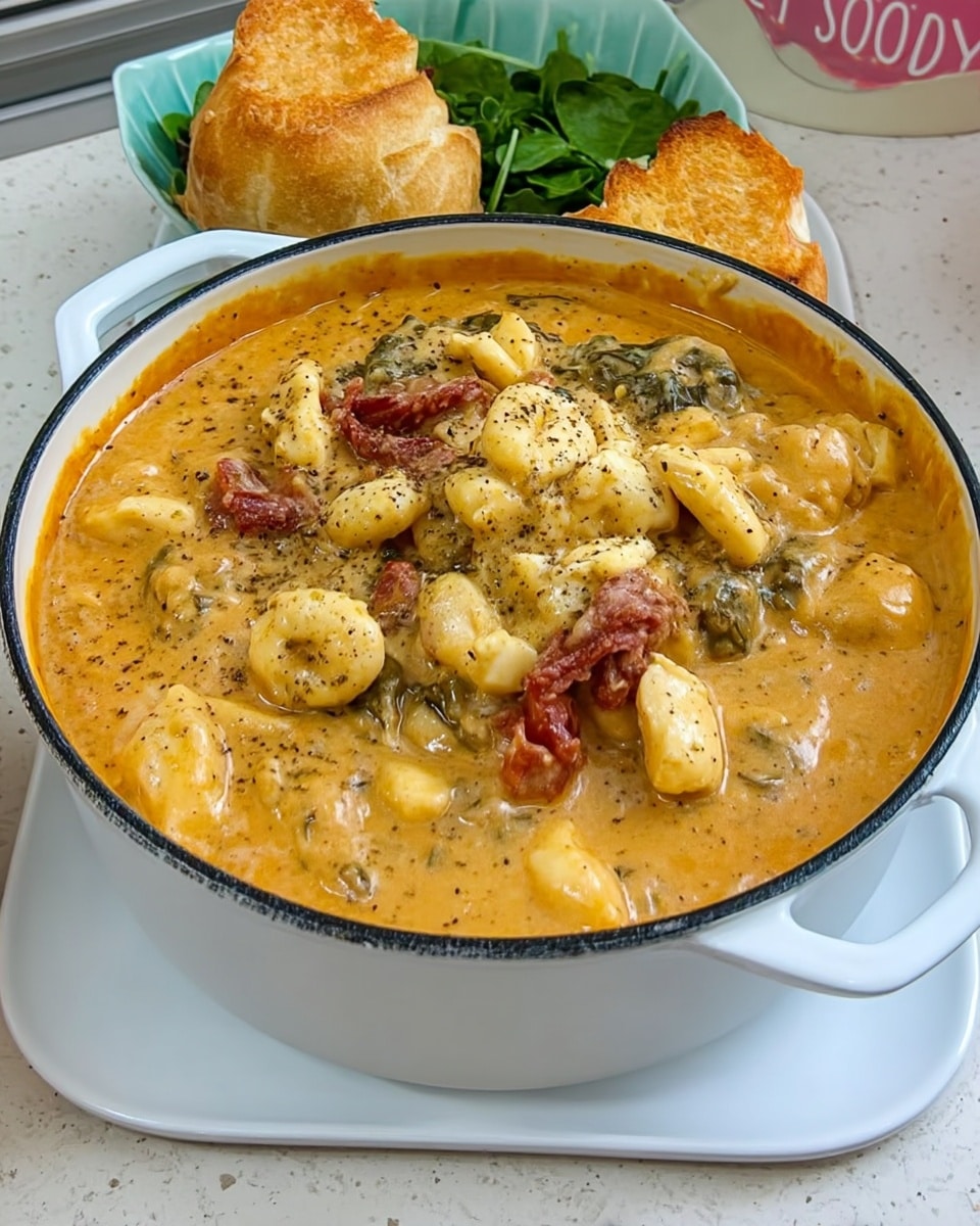 Fall Soup Recipes – Pot of Creamy Tuscan Chicken Simmering