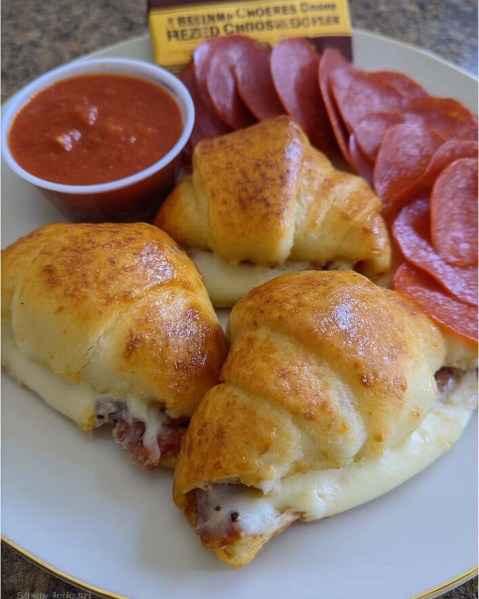 Football appetizers baked golden with pepperoni and cheese
