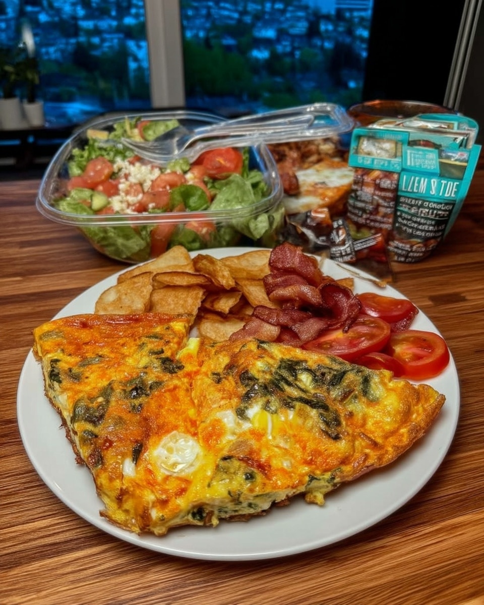 Perfect Easy Frittata 10 Rustic table with fritata recipe breakfast easy and fresh herbs