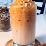 Iced Pumpkin Chai Tea Latte 7 Iced Pumpkin Chai Tea Latte in glass with thick pumpkin cold foam