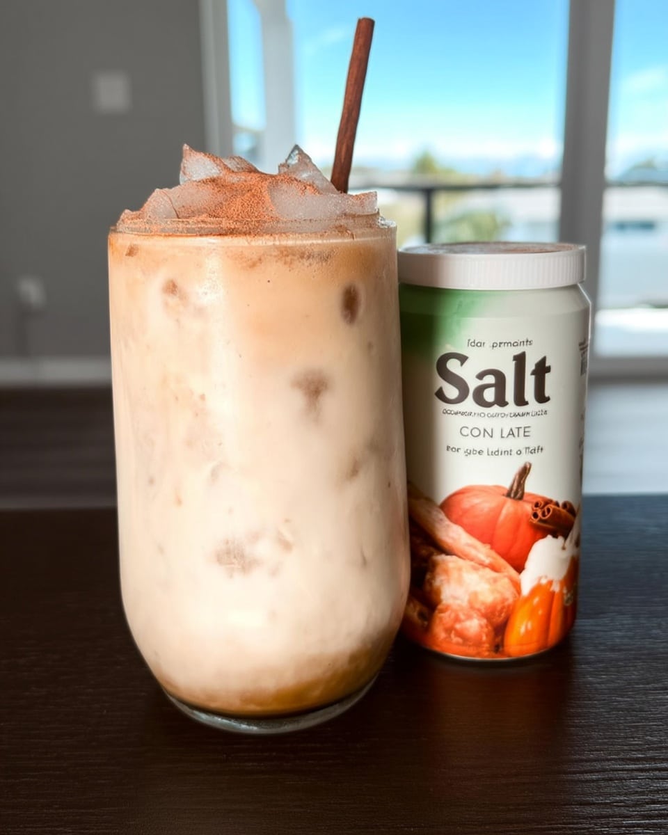 Iced Pumpkin Chai Tea Latte 8 Chai tea and milk swirl in iced pumpkin chai tea latte glass