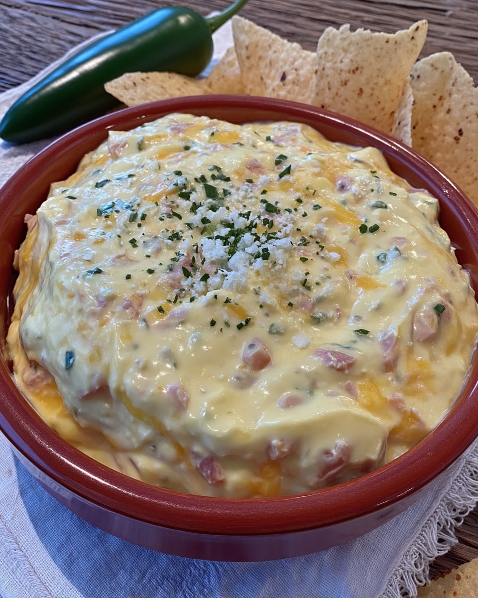 Close-up of creamy jalapeño dip with green flecks
Food Football Appetizers