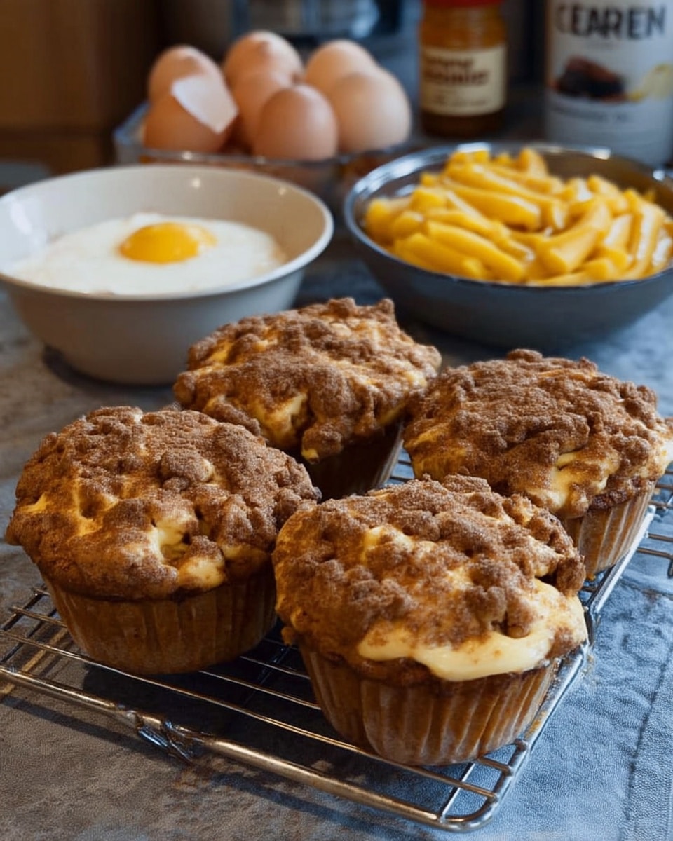 Stacked Keto Pumpkin Cheesecake Muffins showing crumb and filling
