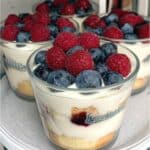 Mixed Berry Mini Trifles 7 labor day desserts with berries in layered mini glass trifles
