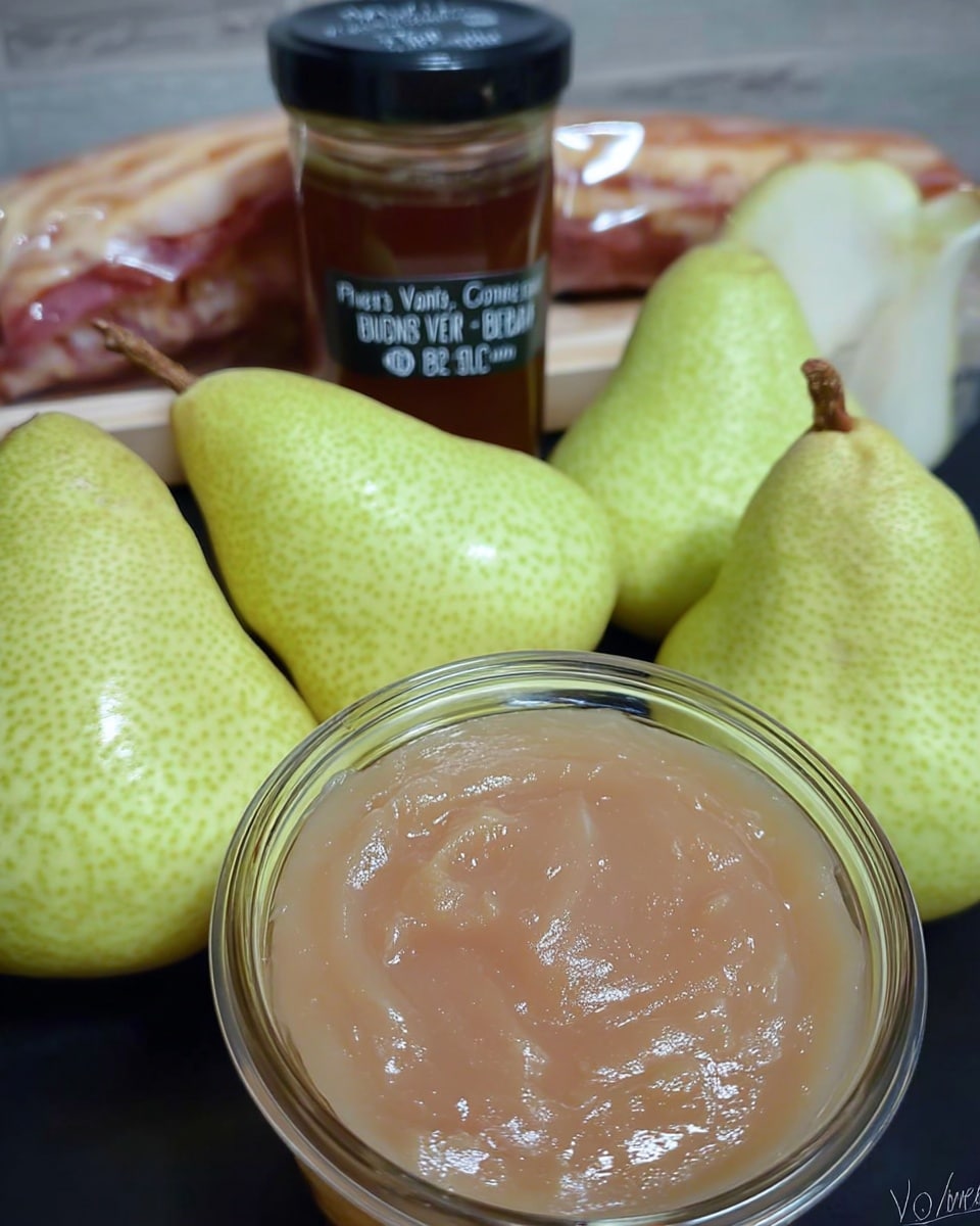 Pear Butter Recipe 10 Pear butter recipe jar with ribbon and label for gifting