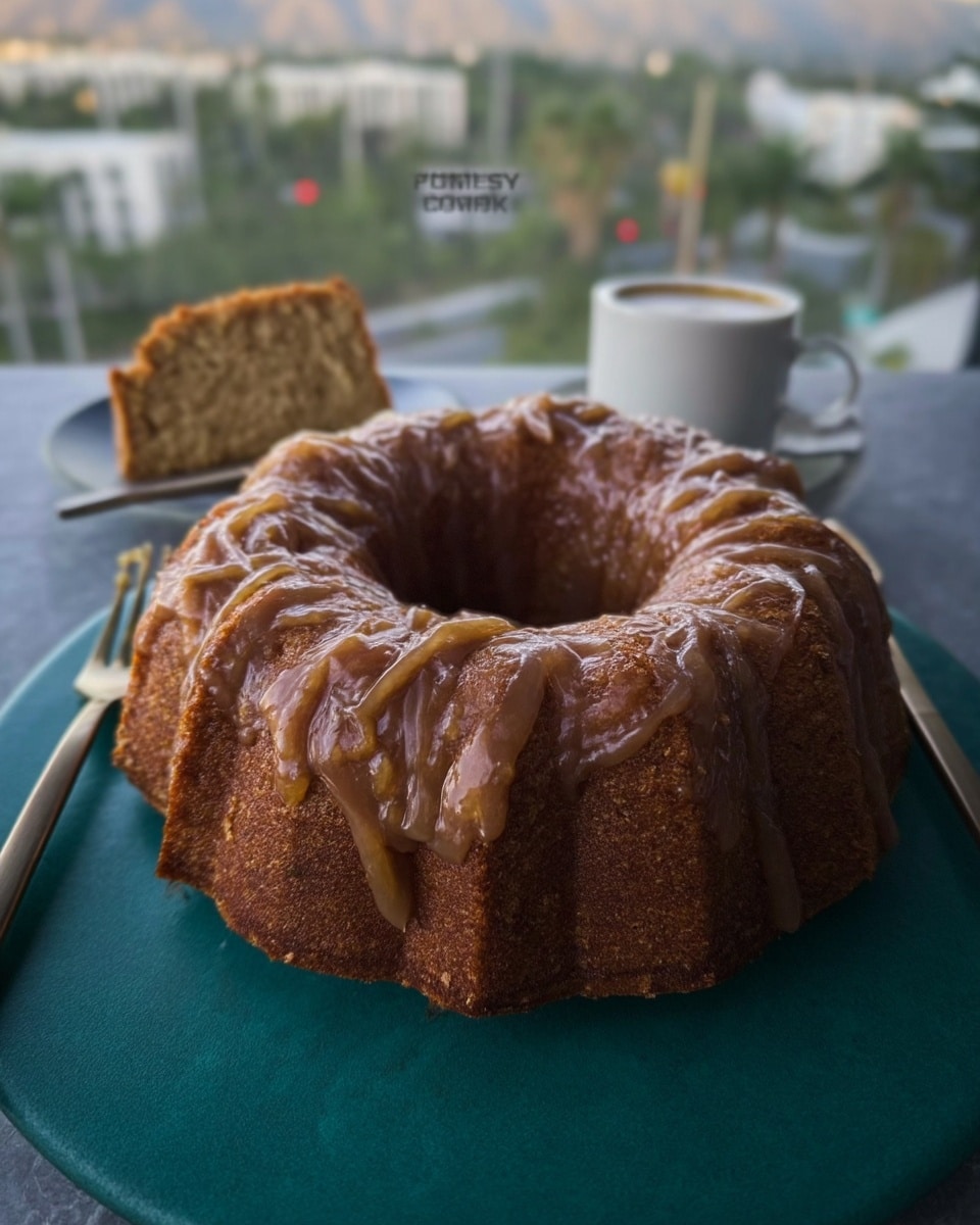 Pumpkin desserts bundt cake with thick cream cheese drizzle