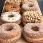 Pumpkin Donuts Recipe 7 Pumpkin Donuts Recipe on white plate with cinnamon sugar topping