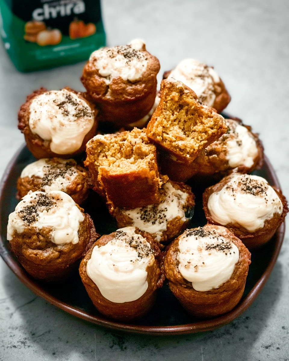 Pumpkin Muffins With Cream Cheese 8 Close-up of sliced pumpkin muffin showing cream cheese center