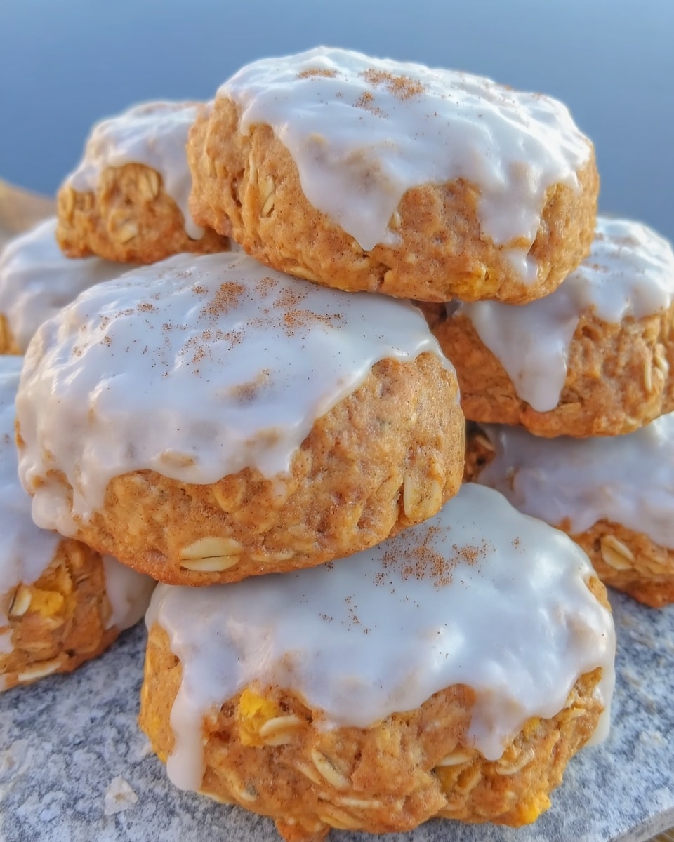 Pumpkin Oatmeal Cookies 10 Pumpkin oatmeal cookies in glass jar with twine gift wrap