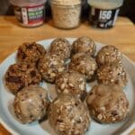 Pumpkin Protein Balls 7 Pumpkin protein balls with oats and cinnamon