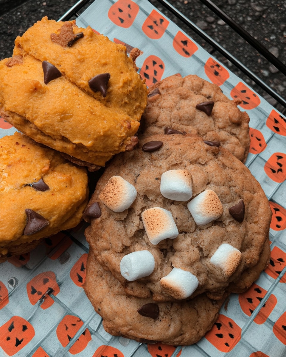 Pumpkin S’mores Cookies 9 A family enjoying Pumpkin S’mores Cookies during a cozy fall gathering