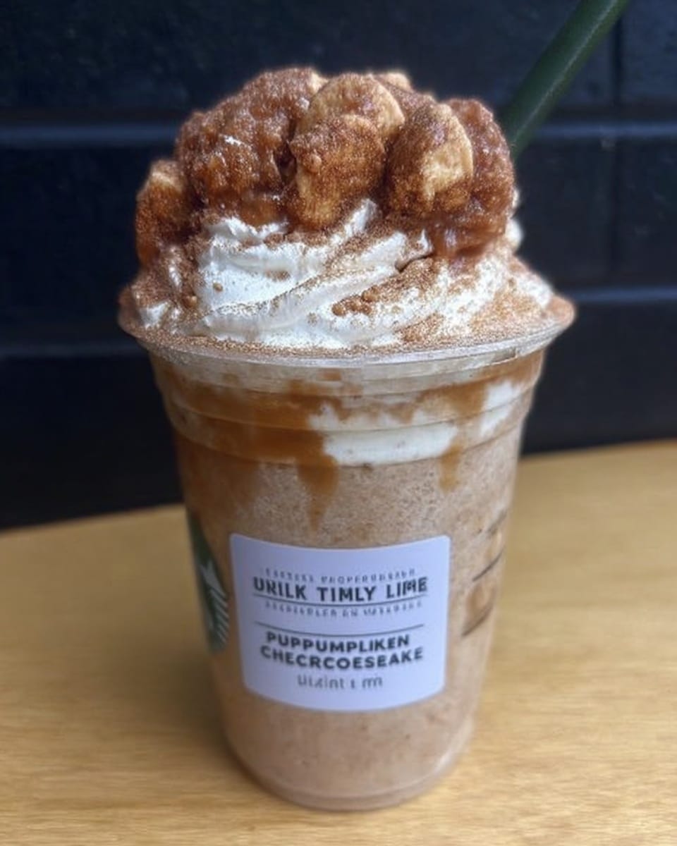 Pumpkin Cheesecake Frappuccino 9 Starbucks-style chalkboard showing pumpkin Starbucks drinks recipe
