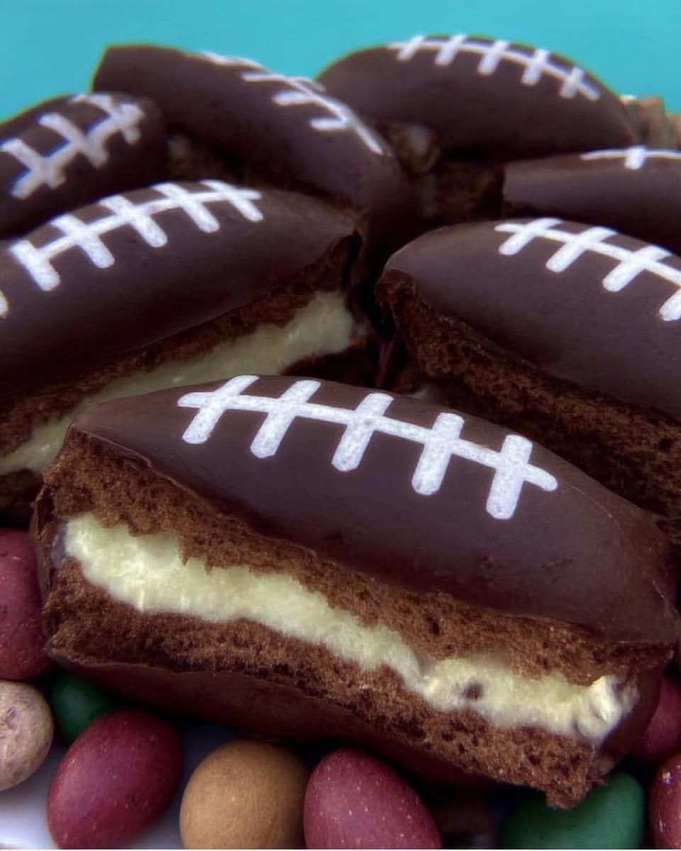 Oreo Truffles Recipe 8 Making football themed food – shaping Oreo truffles