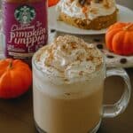 Starbucks Pumpkin Spice Latte Recipe 7 Starbucks Pumpkin Spice Latte Recipe in glass mug with cinnamon stick