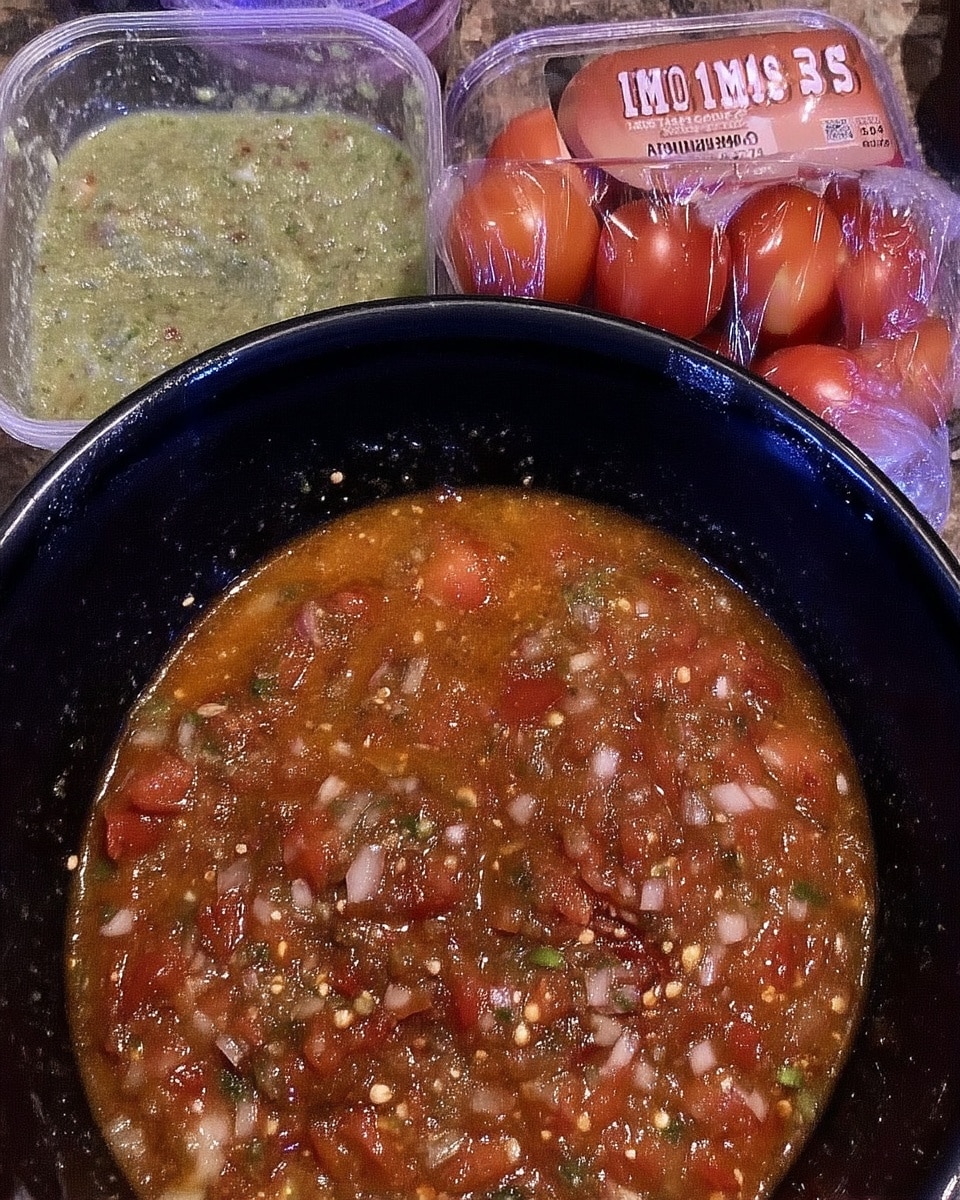 Salsa Recipe with Fresh Tomatoes 10 Salsa with cilantro and lime beside jalapeños