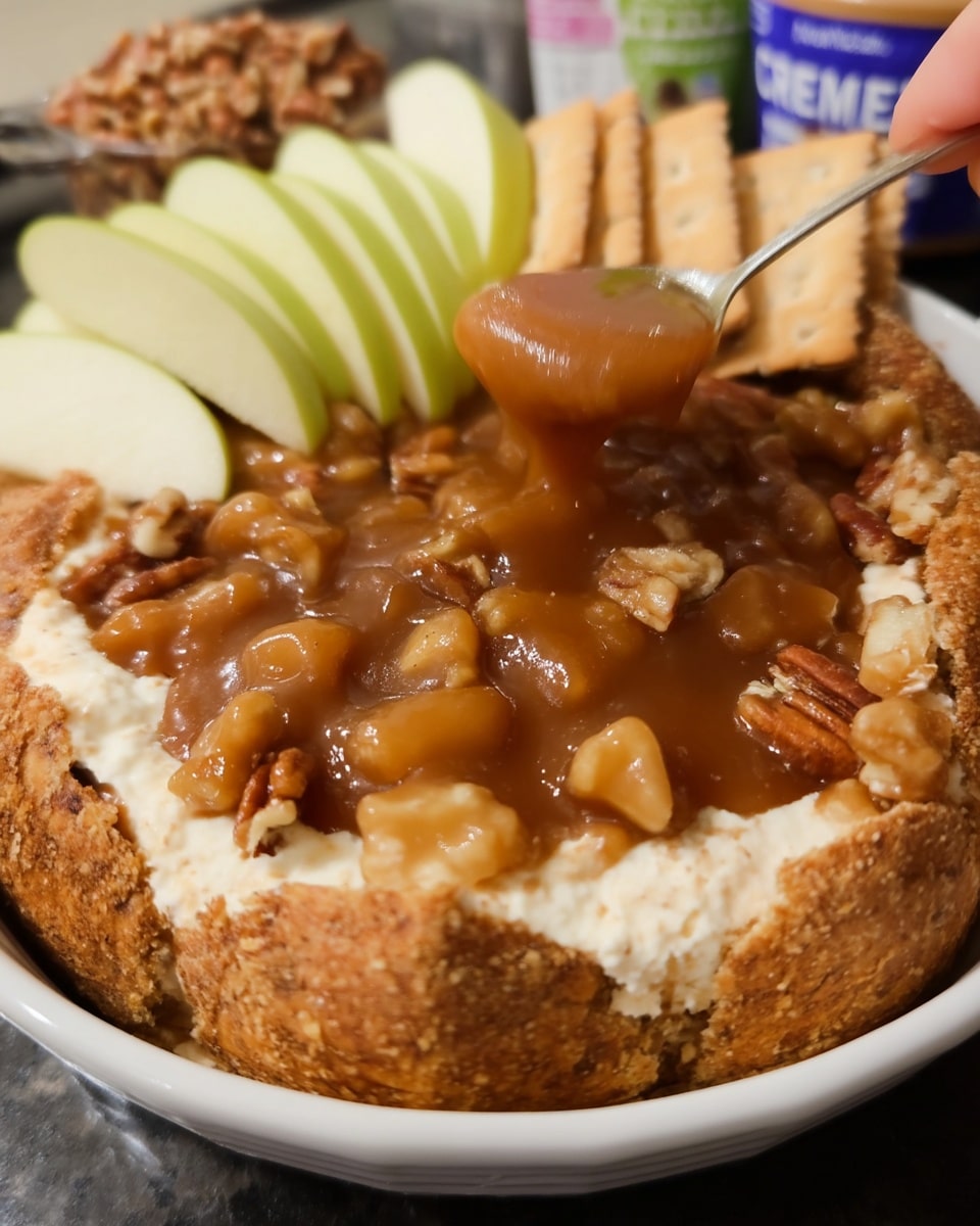 Tailgate dessert platter with cheesecake dip and green apples