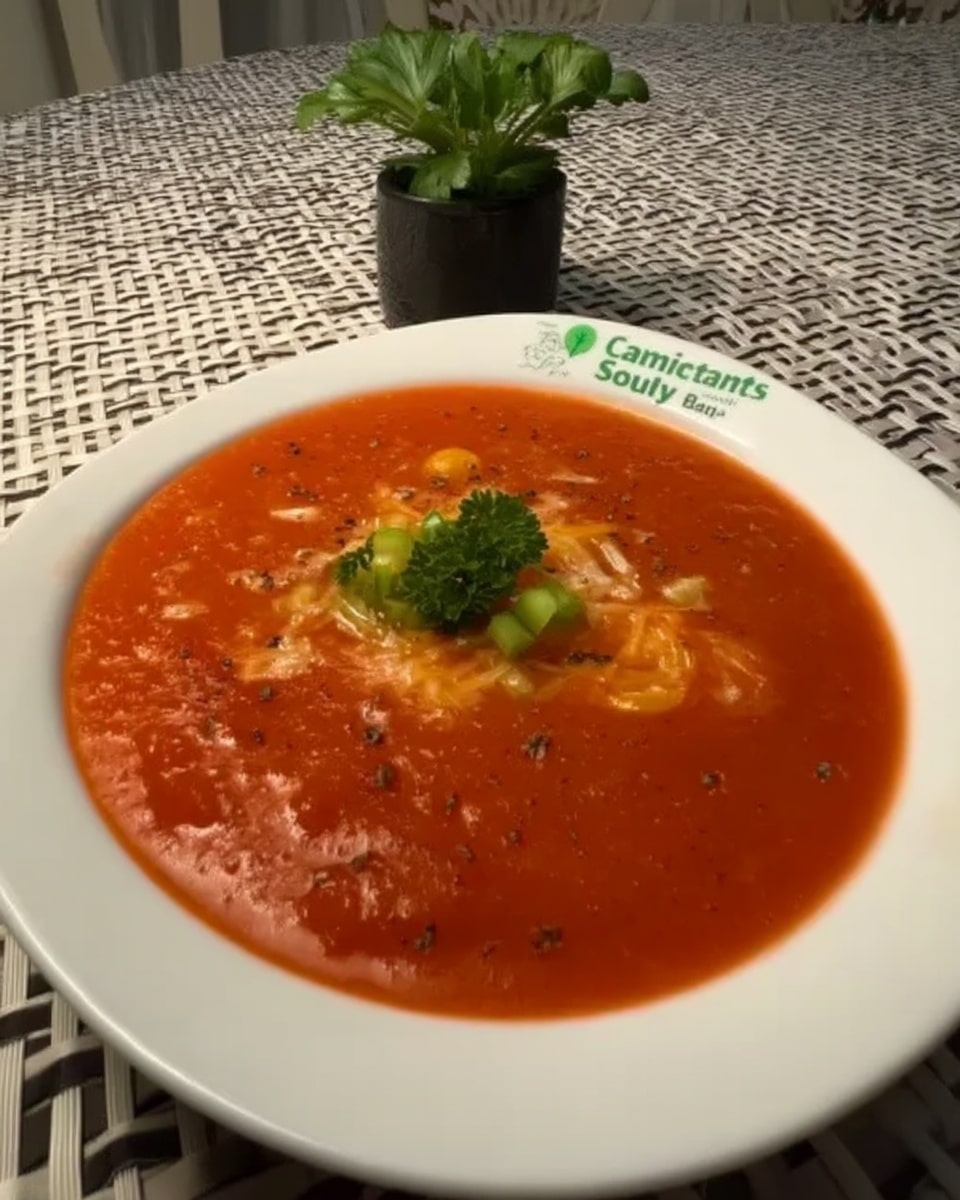 Tomato Soup With Fresh Tomatoes 9 Tomato soup with fresh tomatoes and grilled cheese on wooden table