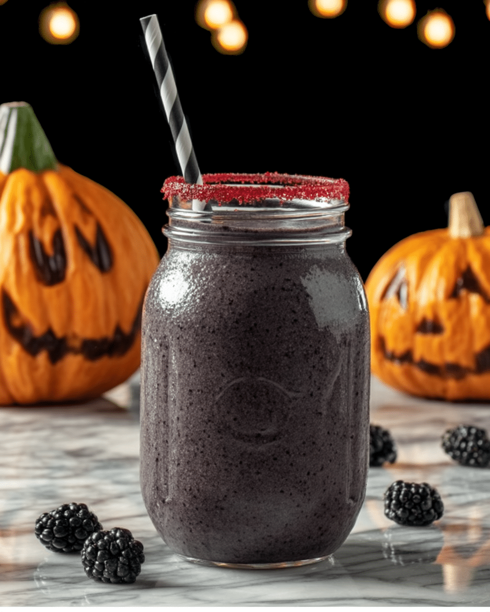 Bloody Berry Smoothie 8 Ingredients for Bloody Berry Smoothie arranged on a table