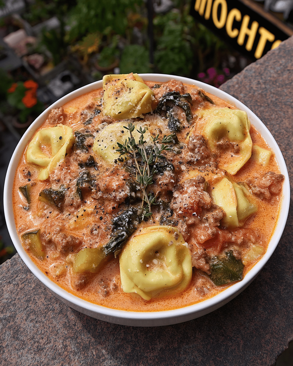 Creamy Sausage Tortellini Soup