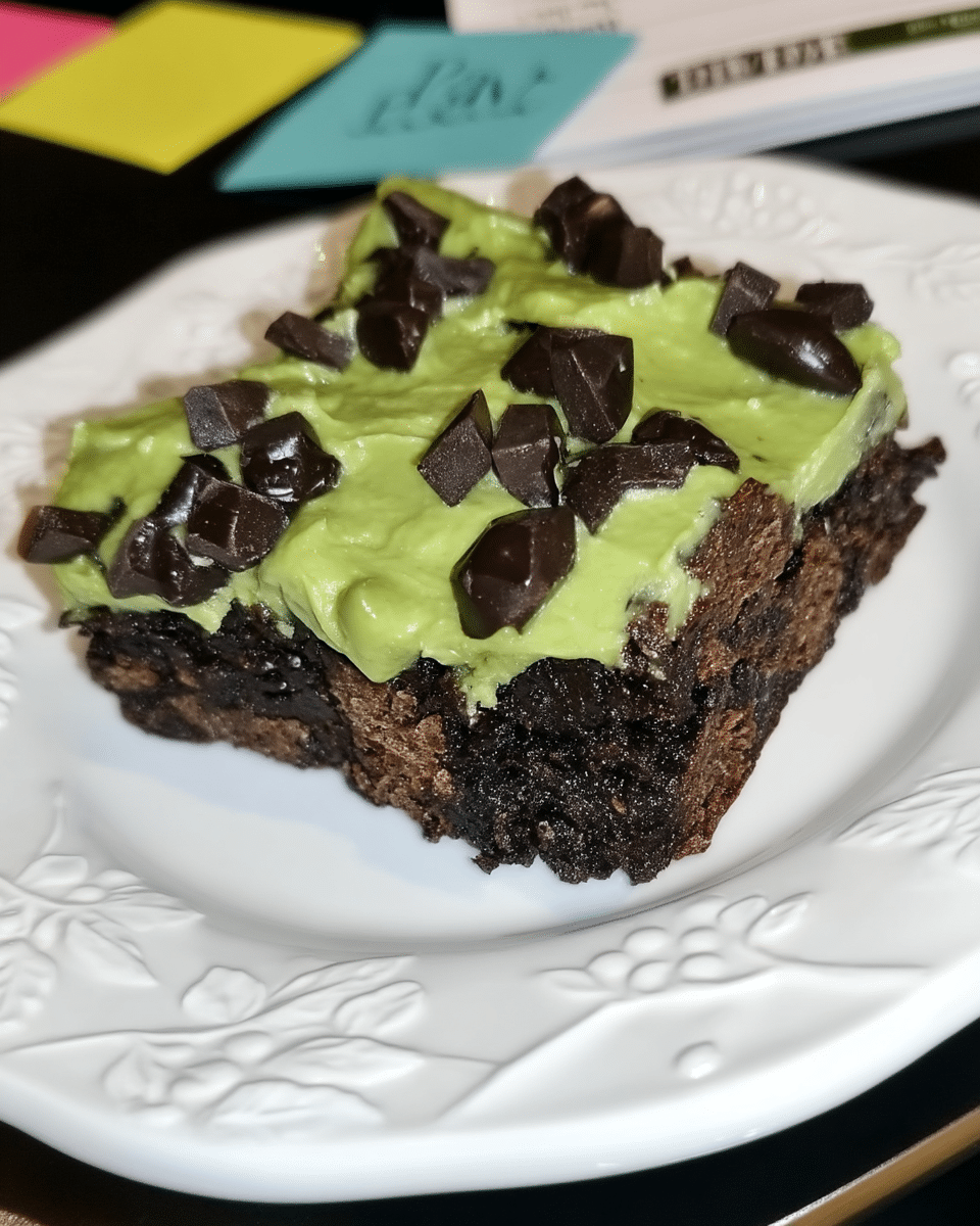 Close-up of a Frankenstein Brownie