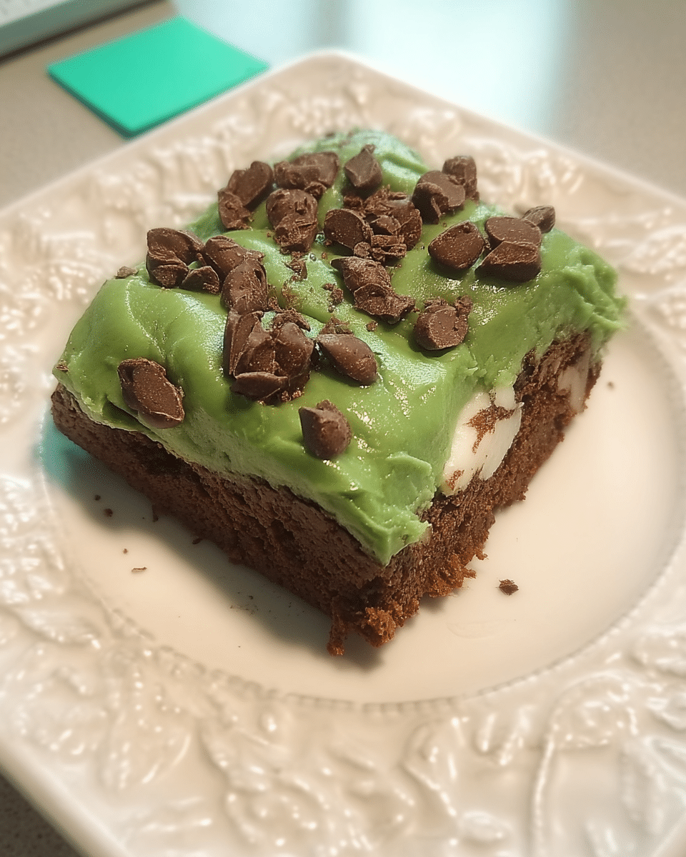 Frankenstein Brownies on a platter