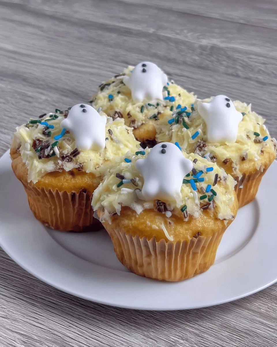 Delicious Ghost Cupcakes for Halloween