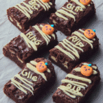 Graveyard Brownies 7 Delicious Graveyard Brownies on a platter