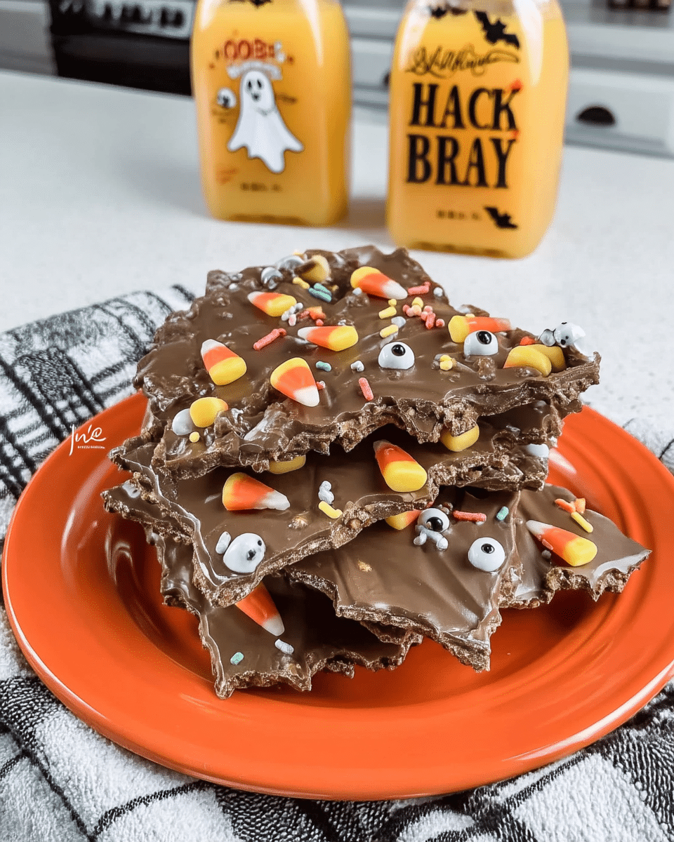 Ingredients for Halloween Crack arranged on a countertop.