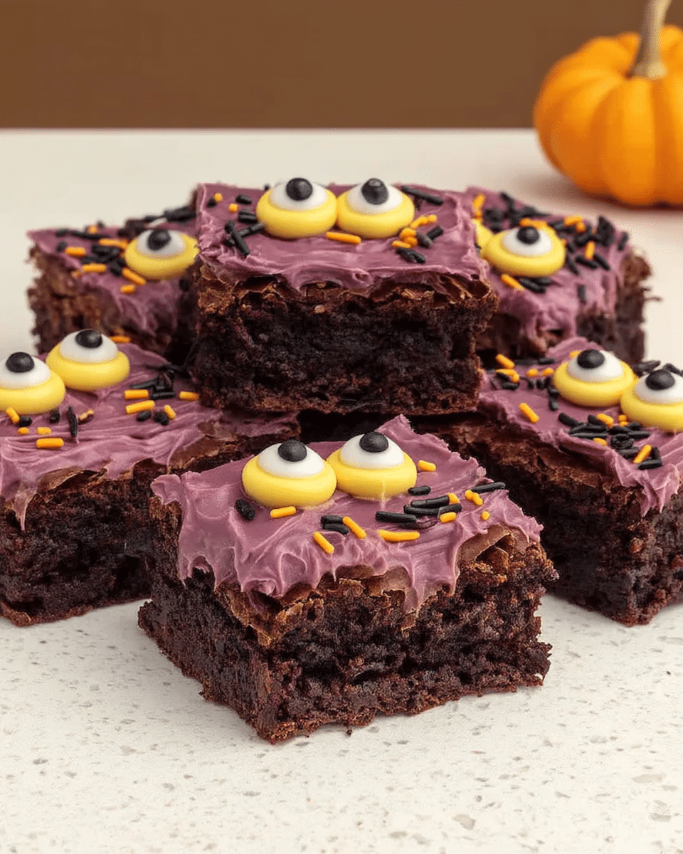 Ingredients for Monster Mash Brownies laid out on a table.