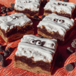 Mummy Brownies on a platter