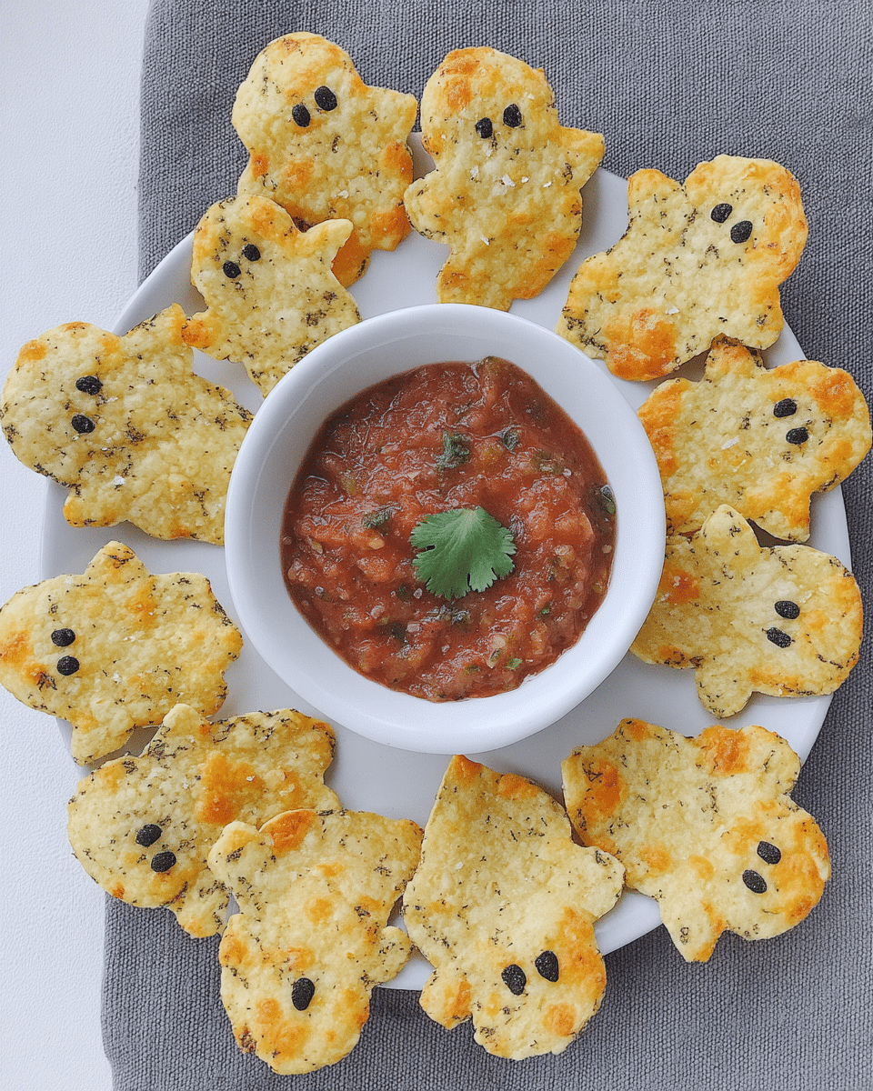 Spooky Baked Halloween Chips 10 Spooky Baked Halloween Chips served with various dips
