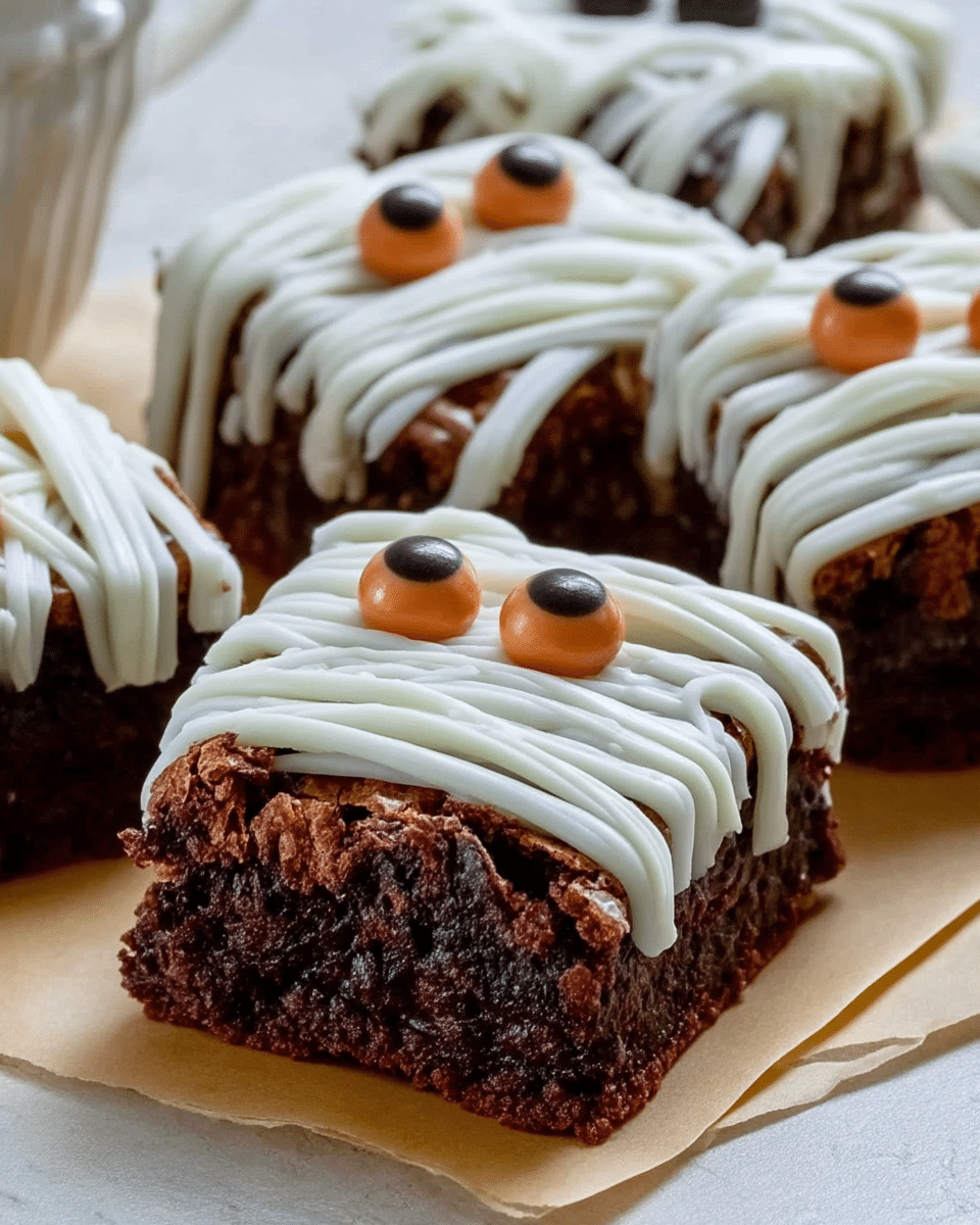 Ingredients for Spooky Mummy Brownies