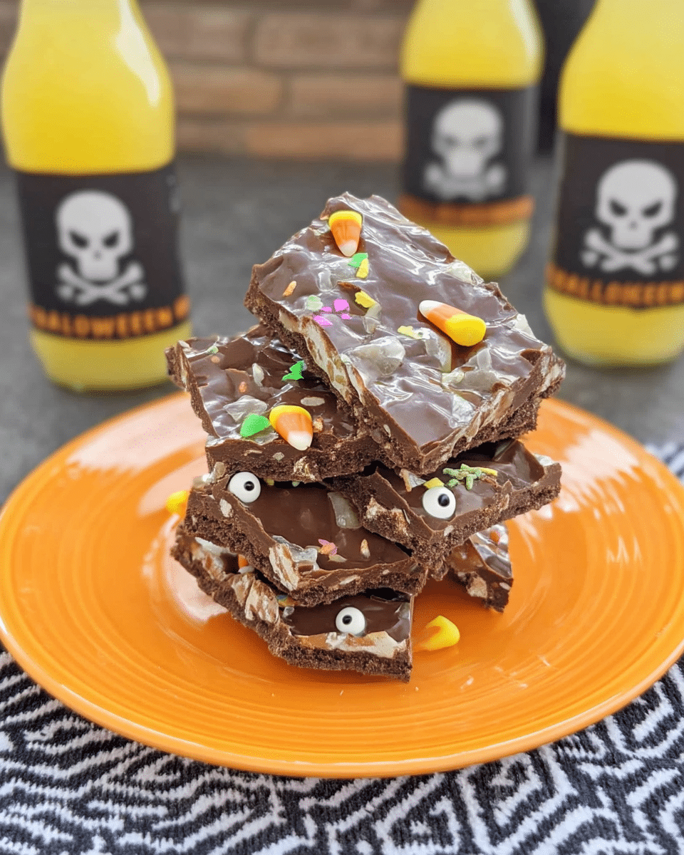 A hand spreading melted chocolate over saltine crackers.