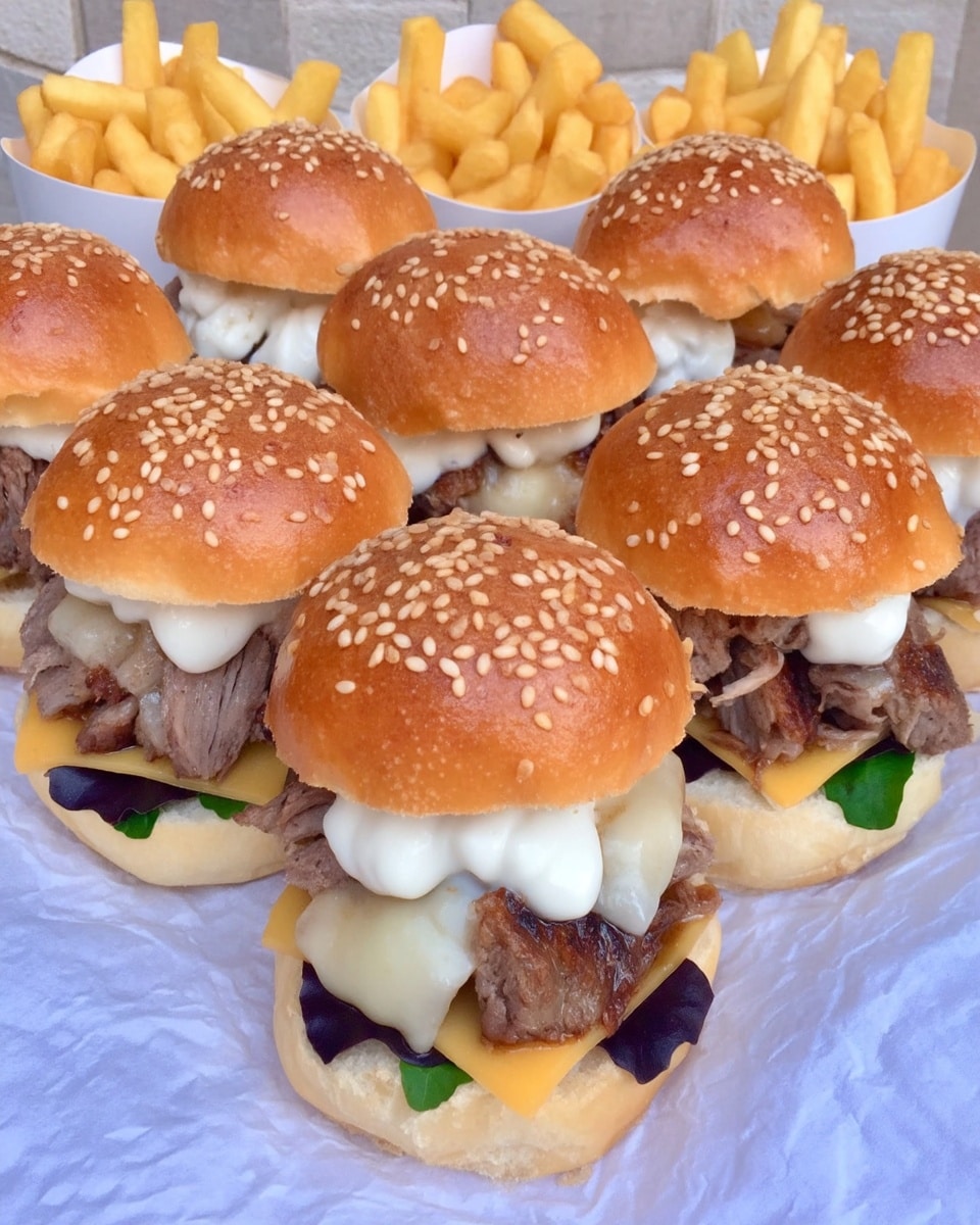 Big Mac Sliders 10 Large tray of Big Mac sliders being served at football party