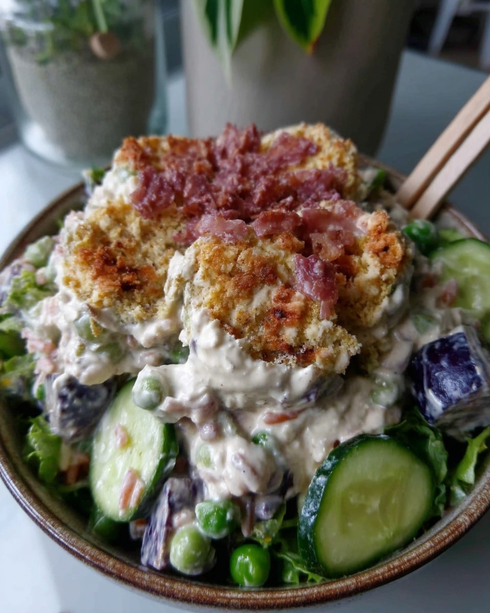 Crispy rice salad on sheet pan with avocado and herbs