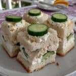 Finger Sandwiches Party 7 Finger sandwiches party platter with cucumber and cream cheese