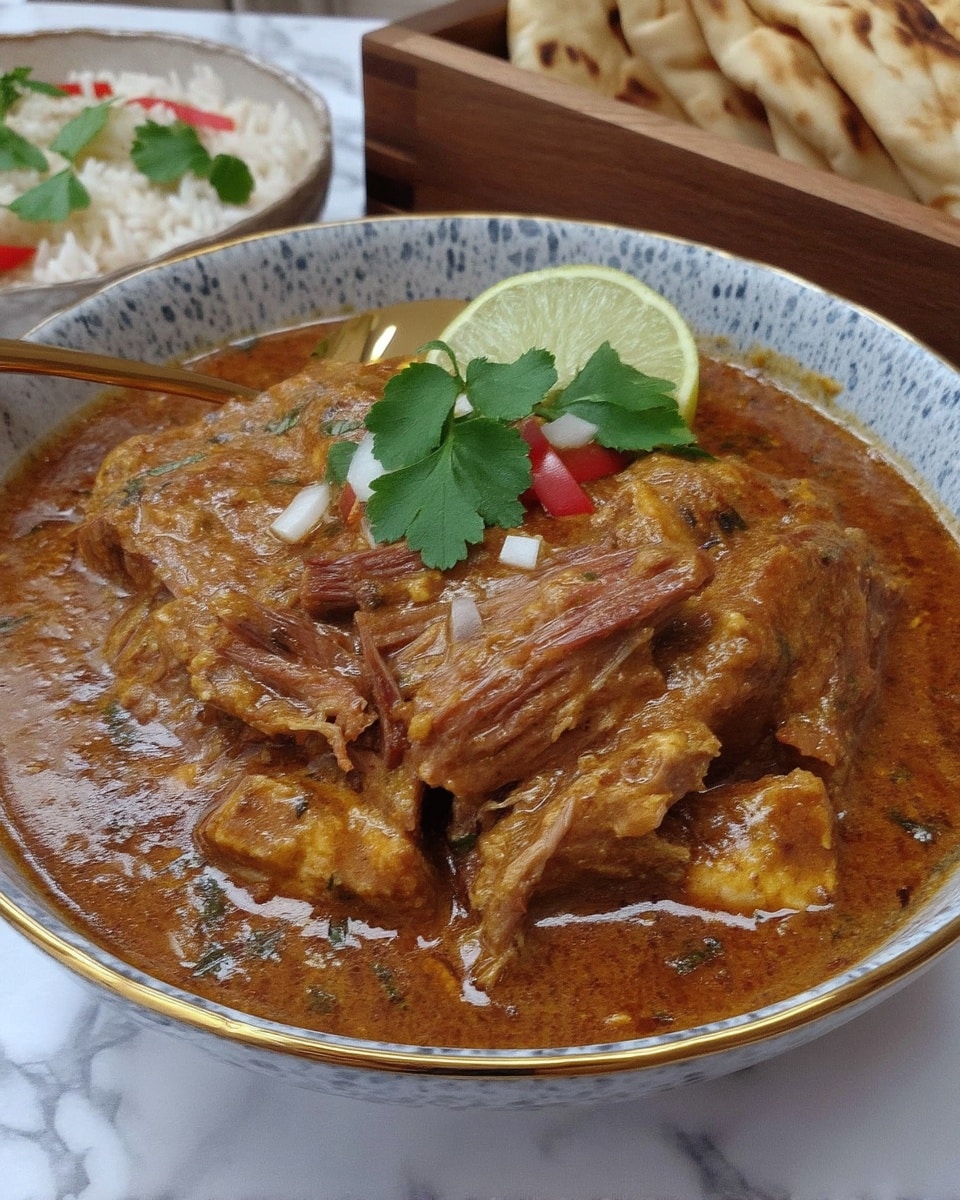 Chuck roast and chilies prepped for birria in slow cooker