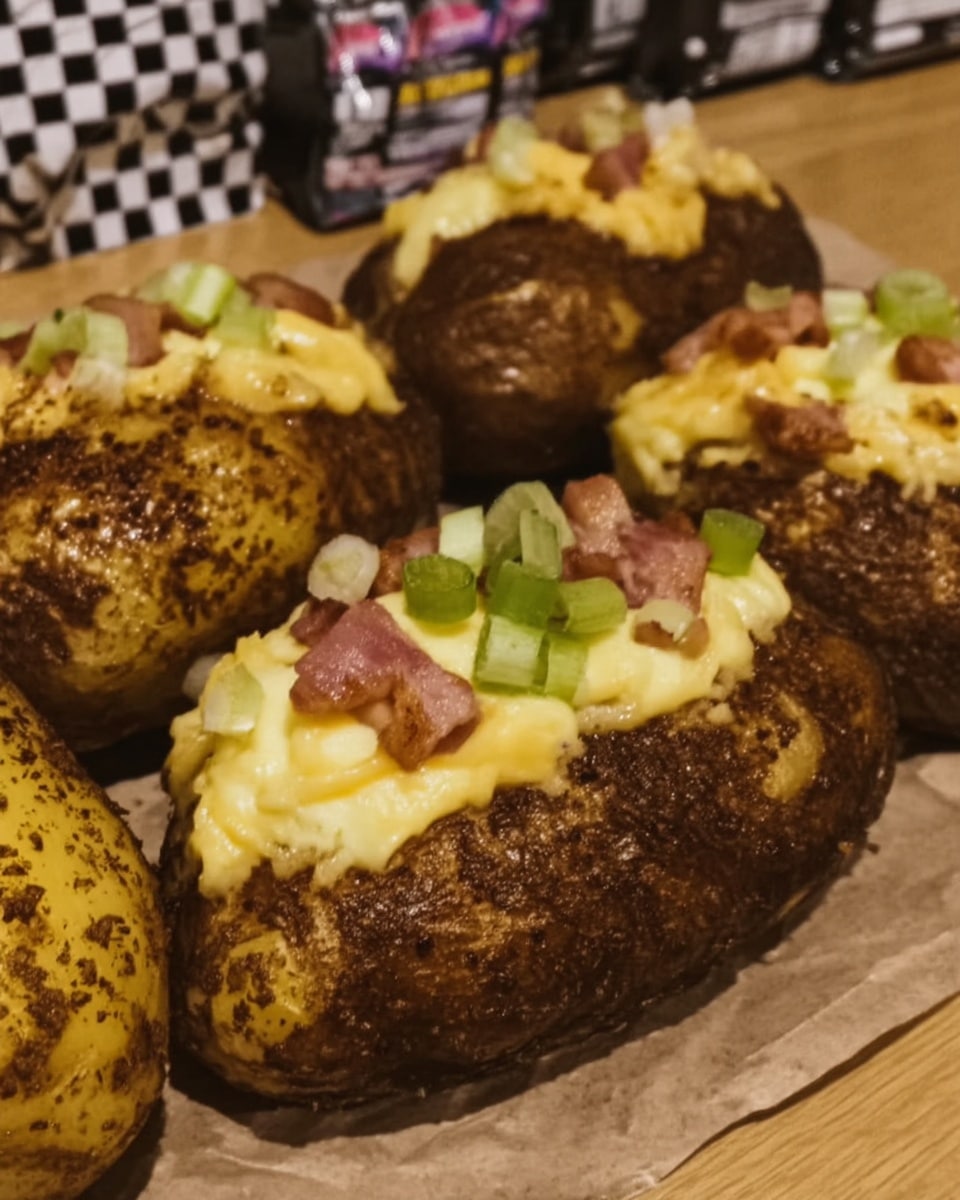 Crispy Baked Potato 8 Loaded potato skins for football recipes with melted cheese